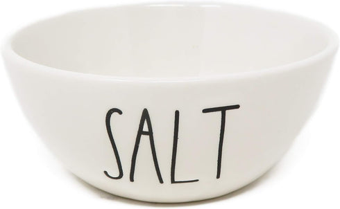 Rae Dunn By Magenta 2 Piece SALT + PEPPER Ceramic LL Spice Seasoning Mini Bowl Set...