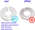 Wall Split Flange Stainless Steel split Escutcheon Plate Self-Adhesive Plumbing Cover Plates Round for 22mm Diameter Pipe...