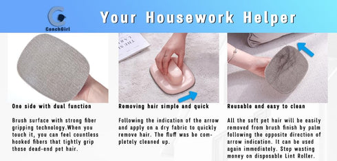 Lint Brush, 2-Pack Lint Remover, Pet Hair Remover, Clothes Brush, Magic Lint Remover Brush, Sheet and Carpet Cleaning Brush, No Need Lint Roller R...