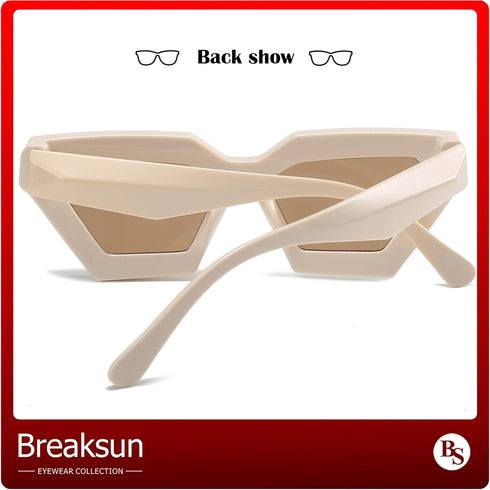 Thick Frame Cat Eye Sunglasses for Women Vintage Trendy Cateye Sun Glasses Retro Style Shades...