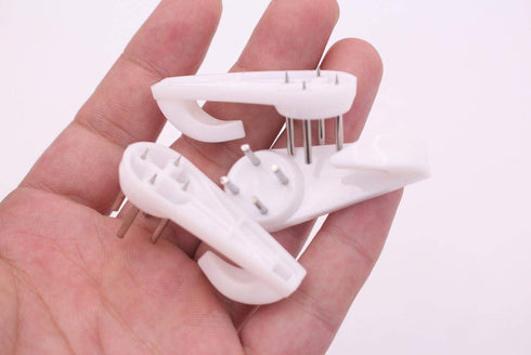 20PCS White Durable Assorted Concrete Hard Wall Photo Album Picture Hanging Kit Picture Frame Nail Hook Hanger Plastic Wall Hook Seamless Nail...