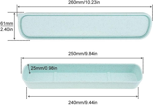 OriGlam 1pcs Portable Flatware Box Travel Tableware Storage Case Box, Utensil Case Flatware Storage Box for Cutlery Kit (Blue)...