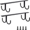 Mocoum Under Cabinet Mug Rack, Rustic Mug Organizer Rack Cup Holder Under Shelf Hanging Hooks Rack for Mugs, Coffee Cups and Kitchen Utensils Disp...