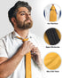 Vittorio Farina Solid Satin Zipper Ties for Men - Men's Fashion Accessories - Tie for Any Occasion...