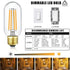 Leools Dimmable E26 led Bulb 8W Equal 75 watt Vintage LED Edison Bulb Clear Glass AC120V 2700K 800LM T14 LED Bulb for Ceiling Fan Light Bulbs, Pen...