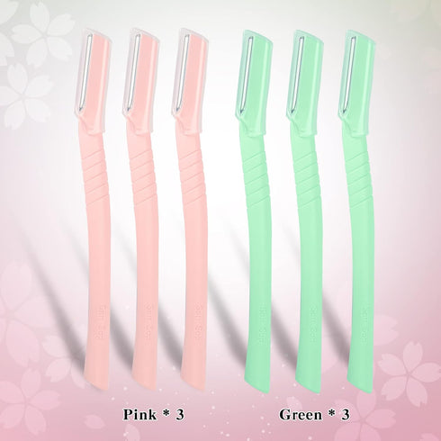 Eyebrow Razor Dermaplaning Tool Sangle Sopffy 6 Pcs Face Razors for Women Sensitive Skin Eyebrow Trimmer Facial razor Face shavers with Safety Cov...