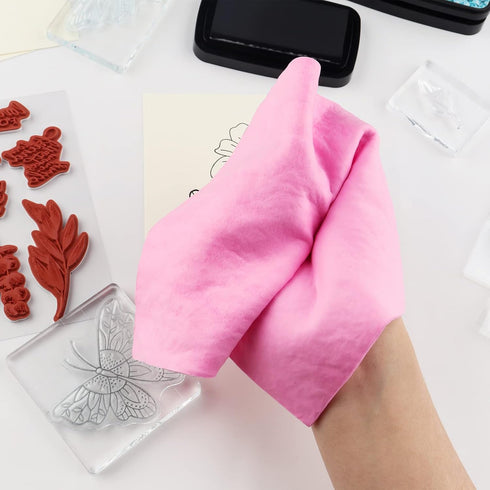 3pcs Stamp ShammySuede ClothStamp Cleaner Super Absorbent Towel3 colors for Stamp Cleaning Cloth...
