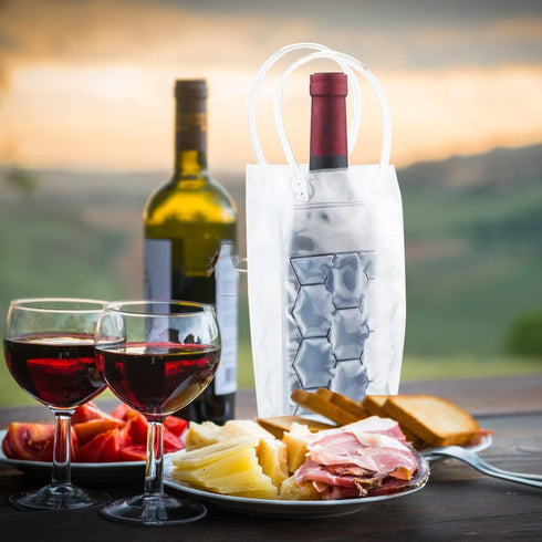 2 Pcs Wine Chiller?Ice Wine Bag, Gel Wine Bottle Chill Cooler Ice Bag,Wine Cooler Refrigerator & Beverage Transport, Clear Freezer Bag?Wine Bottle...