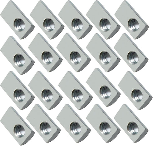 20 Packs 1/4-20 Threaded Steel Roll in T-Nut with Ball Spring, T Slot Accessories for Aluminum Extrusion Profile Rail...