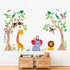 Runtoo Jungle Animals Tree Wall Decals for Nursery Baby Kids Bedroom Monkey Giraffe Elephant Wall Stickers Adventure Wall Décor...