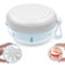 Denture Case & Cup, Travel Retainer Case with Mirror, No-Leak False Teeth Cleaning Container: Full & Partial Dentures Soaking, Denture Bath Holder...
