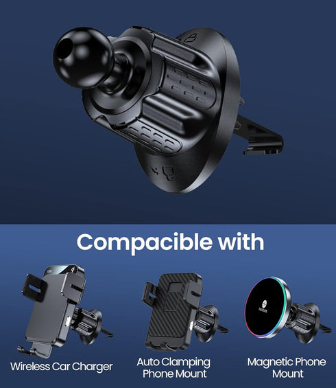 MOKPR Car Air Vent Clip for Diameter 0.67inch ?17mm? Joint Ball Cell Phone Holder for Car & Wireless Car Charger Mount......