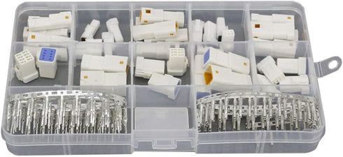 19 Sets Automotive Connectors JST02R-JWPF-VSLE 2/3/4/6/8 Pin Waterproof Connectors Male and Female...