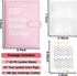 AUSTARK 100 Envelopes Money Saving Challenge, A5 Cash Saving Binder with 100 Envelopes & Tracker to Save $5050 (Pink)...