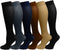 Differenttouch 6 Pairs Women's Opaque Spandex Trouser Knee High Socks Queen Size 10-13...