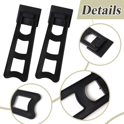 12 Pieces Black Easel Back Plastic Photo Frame Easel Back Stand Picture Frame Easel Back with 24 Pieces Screws & 15 Pieces Stickers and Screwdrive...