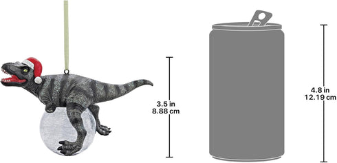 Christmas Tree Blitzer the T Rex with Santa Hat Holiday Ornament: Set of Three-Dinosaur Figures, Set of 3, 3 Count...