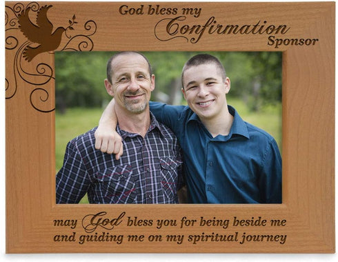 KATE POSH - God Bless My Confirmation Sponsor - May God Bless You for Being Beside me and Guiding me on My Spiritual Journey - Picture Frame (5x7 ...