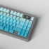 Side Printed Keycaps Cyan Gradient 125 Keys Cherry Profile PBT Heat Sublimation keycap Set for Mx Cherry Mechanical Keyboard (128 Cyan Gradient)...