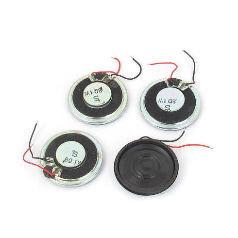 uxcell a15102900ux0379 1W 8 Ohm Magnet Mini Loudspeaker MP3 MP4 Player Speaker 28mm Dia (Pack of 4)...