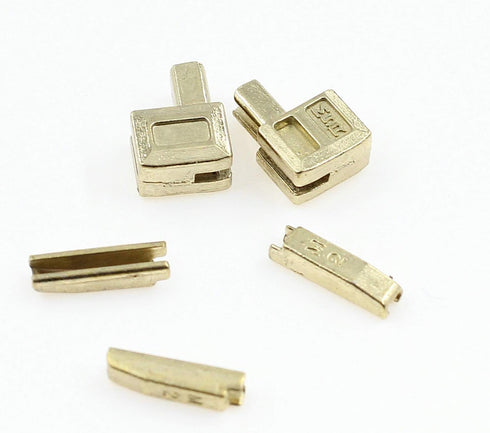 Leekayer 20 Sets #5 Zipper Latch Slider Retainer Metal Insertion Pin Zipper Bottom Stopper Gold...