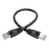 Tripp Lite Cat6a Snagless Shielded STP Patch Cable 10G-Certified, PoE, Black M/M 1ft 1' (N262-001-BK)...
