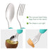 Baby Fork and Spoon Set with Carry Case Baby Training Utensils Self Feeding Toddler Silverware Silicone and Stainless Steel Kids and Toddler Utens...