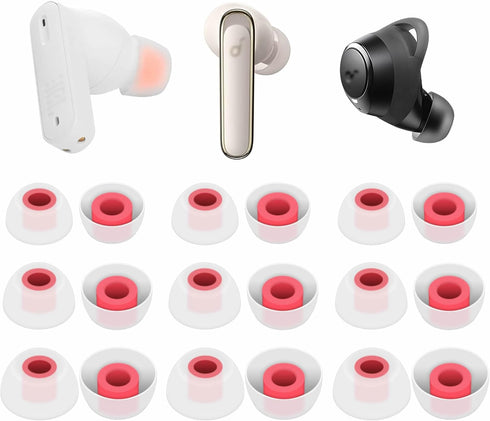 9 Pairs Ear Tips Compatible with JBL Tune 230NC TWS in-Ear Headphones, S/M/L 3 Size Silicone Eartips Earbuds Ear Buds Gel Wings Skin Accessories C...
