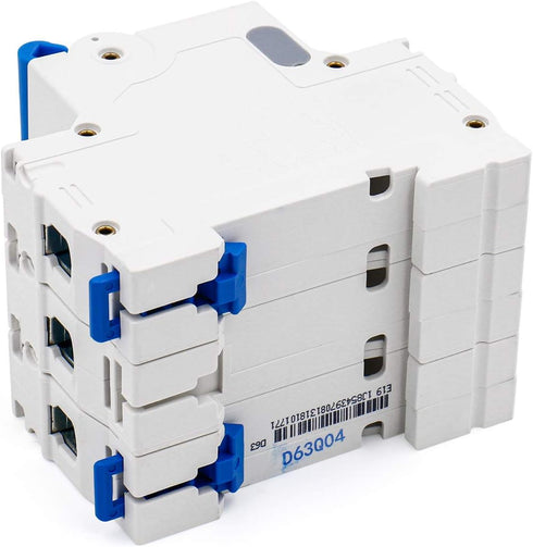 Baomain Mini Circuit Breaker NXB-63 D63 AC 400V 63Amp 3 Pole DIN Rail Mounting Work for Motor Protection and Air Compressor...