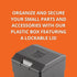 Fein Plastic Box Insert with Lockable Lid for Small Parts and Accessories - Durable Construction, Portable Design, and Efficient Tool Case Organiz...
