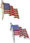 Trump Brooch Pins with USA Flag Trump 2024 Support Badge Brooch American Patriotic Brooches Set for Men Women...