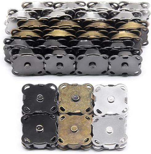 SEMINI 30 Sets Magnetic Snaps Button for Purse Handbag Wallet Overcoat Bag Mixed 3 Colors Fasteners Snap Buttons (A078 15mm)...