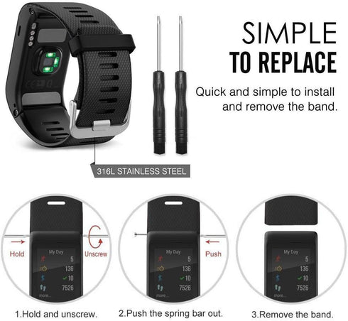Band for Garmin Vivoactive HR Watch, Soft Silicone Wristband Replacement Band for Garmin Vivoactive HR Sports Watch...