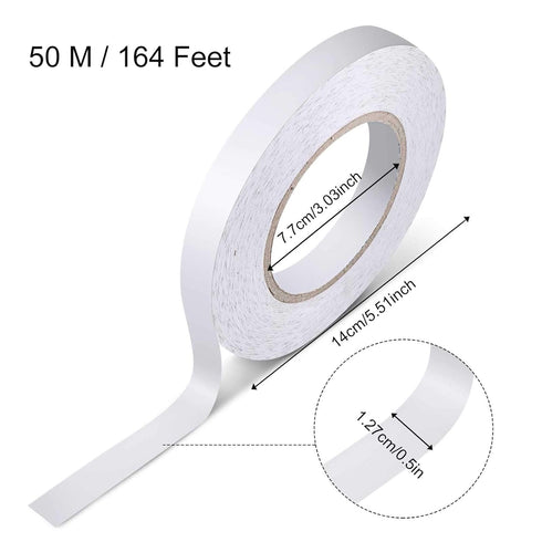 Outus Hem Tape Double Sided Sticky Fabric Tape Each 54.6 Yards No Iron for Clothes Gluing Alterations Adhesive Tape for Fabric, Dress, Cloth(1 Pie...