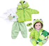 Reborn Baby Girl Boy Dolls Clothes 22 inch 4 pcs Sets Green Frog Outfit Fit 20-22" Newborn Dolls Clothes Accessories...