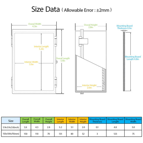 ABS Plastic Dustproof Waterproof IP65 Junction Box Hinged Shell Universal Electrical Project Enclosure Gray, with PC Transparent Clear Cover 5.9 x...