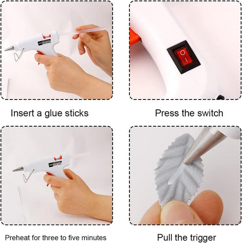 Hot Glue Gun, 20W Glue Gun, Hot Glue Gun Kit, Glue Gun Sticks, Small Hot Glue Gun, Mini Hot Glue Gun, Glue Sticks for Glue Gun, Hot Glue Gun with ...