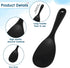2 Pcs Rice Spoon Paddle Silicone Black Rice Spoon Rice Cooker Spoon Non Stick Heat Resistant Kitchen Works for Rice Mashed Potato Salads...