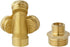 Feelers Brass Misting Spray Nozzle, 1/2" BSPF 3-Holes Large Atomizing Spray Garden Sprinklers Agricultural Irrigation System Adapter Fitting (Pack...