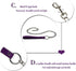 Leather Choker Collar with Long Traction Chain Rugged Durable and Collar Necklace Neck Size Adjustable Suitable for Pets Purple...