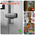 EUDEMON 2 Pack Latest French Fridge Lock French Door Refrigerator/Freezer Lock Apply to Max 3.54"(90mm) Two Door Gap Distance for Kids & Babies,Ea...