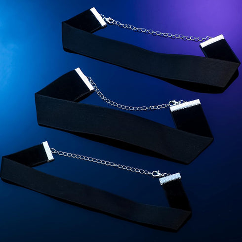 Yinkin 5 Pieces Classic Black Velvet Choker Necklace Soft Women's Choker Necklaces Black Choker Necklace for Women Wide Black Velvet Choker for Wo...