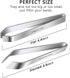 2 Pieces Fish Bone Tweezers, Stainless Steel Flat and Slant Tweezers Pliers Remover Tool (4.6")...