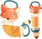 Accordion (Fox Shape) Music Educational Toys Cartoon Shape Kids Toddlers Preschool Music Toys with 12 Kinds of Sound Effects...