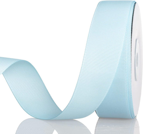 ATRBB 25 Yards 1 Inch Solid Grosgrain Ribbon Roll for Gift Wrapping DIY Hair Accessories (Light Blue)...