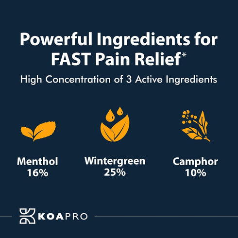 KOAPRO Medicated & Menthol Oil, Potent Joint & Muscle Pain Relief Rub, Sore Muscle Massage Oil to Help Alleviate Pains, Migraine, Headache, Swelli...