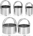 Biscuit Cutter Set,5-Piece Stainless Steel Round Cookie Cutter Set with Handle-Smooth,Multi-purpose Baking Tools...