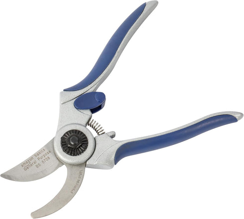 Amazon Basics 7-Inch Steel Bypass Pruning Shears, Blue...