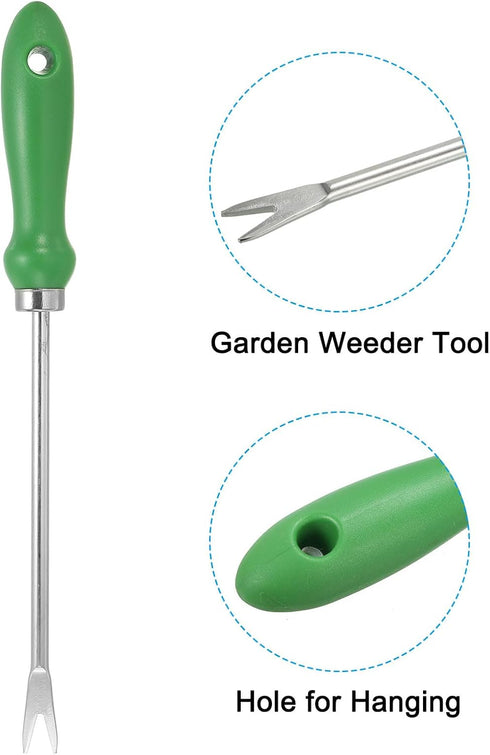 PATIKIL Weed Puller Tool, 2 Pack Stainless Steel Patio Gardening Tool Hand Weeding Digging Tool for Garden/Lawn Yard, Green...