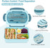 NatraProw Bento Box for Adult, 1200 ML Lunch Containers, LeakProof Lunch Box with Utensils, BPA Free, 3 Compartment Bento Box Microwave Safe, Blue...
